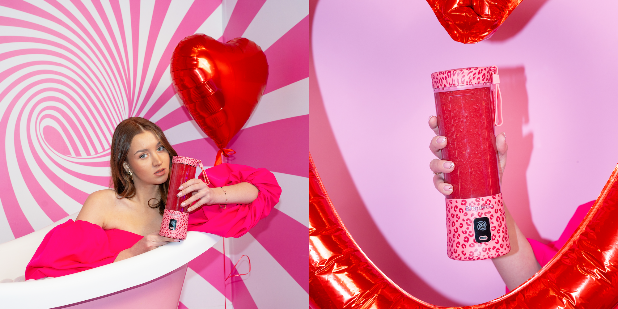 Dziewczyna z blenderem BlendyGo na plaży